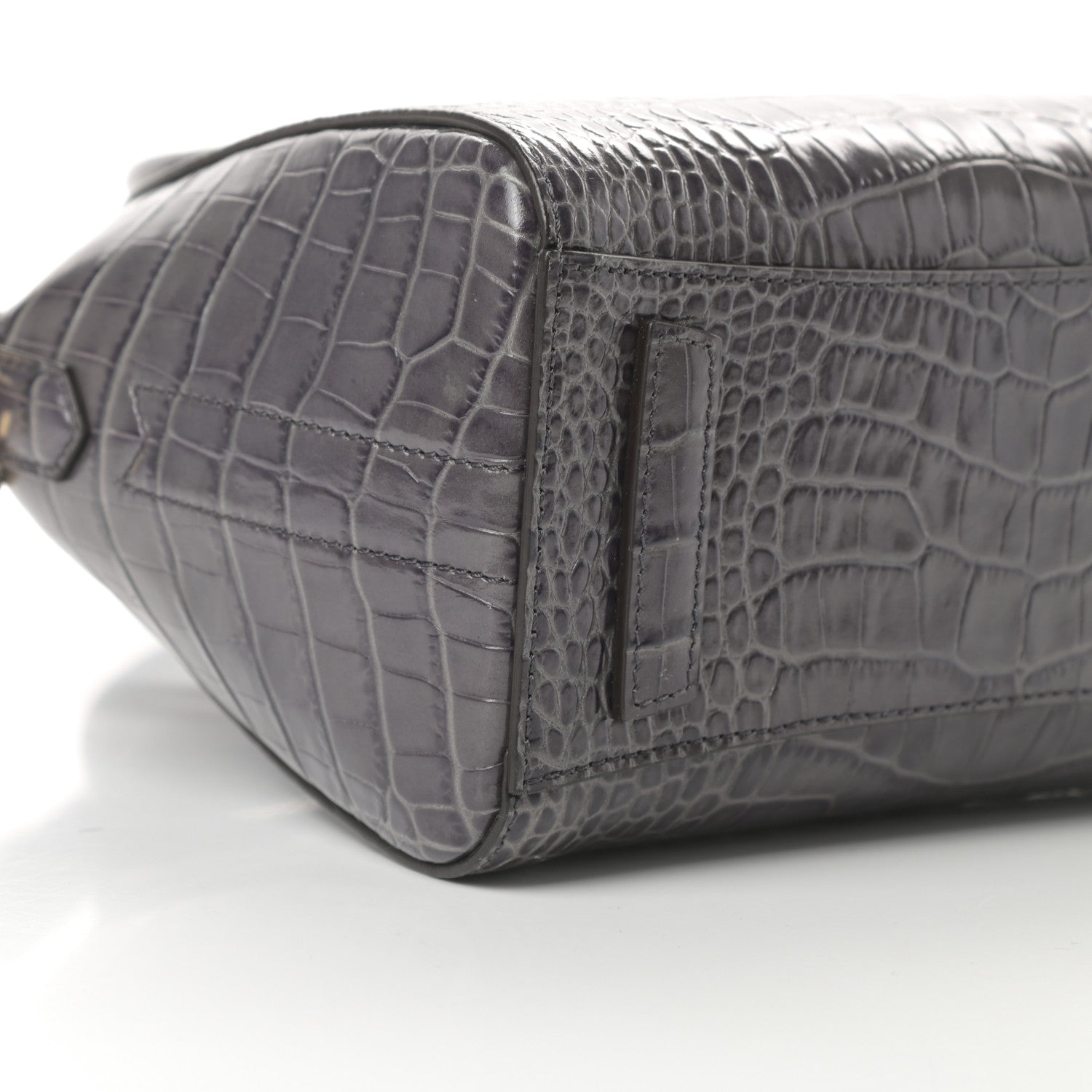 Givenchy Calfskin Crocodile Embossed Mini Antigona Storm Grey 9 of 11