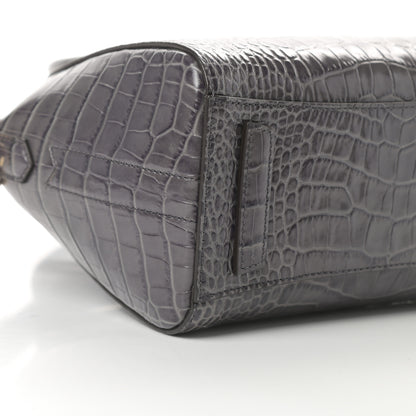 Givenchy Calfskin Crocodile Embossed Mini Antigona Storm Grey 9 of 11