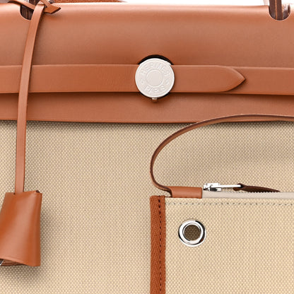 Hermes Vache Hunter Criss Viking Herbag Zip Retourne 31 PM Beton Fauve 9 of 12
