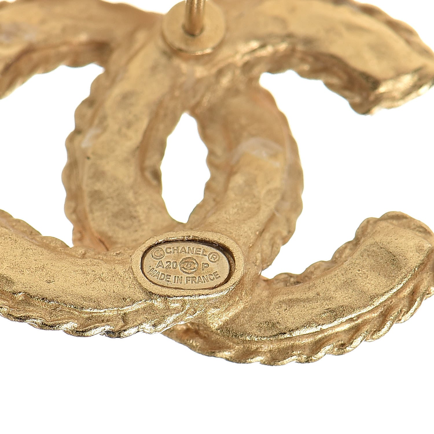Chanel Crystal CC Earrings Gold 4 of 5