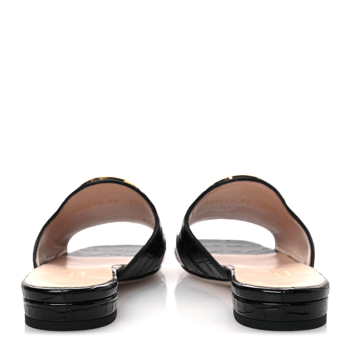 Crocodile Nojum Blondie Slide Sandals 36 Black