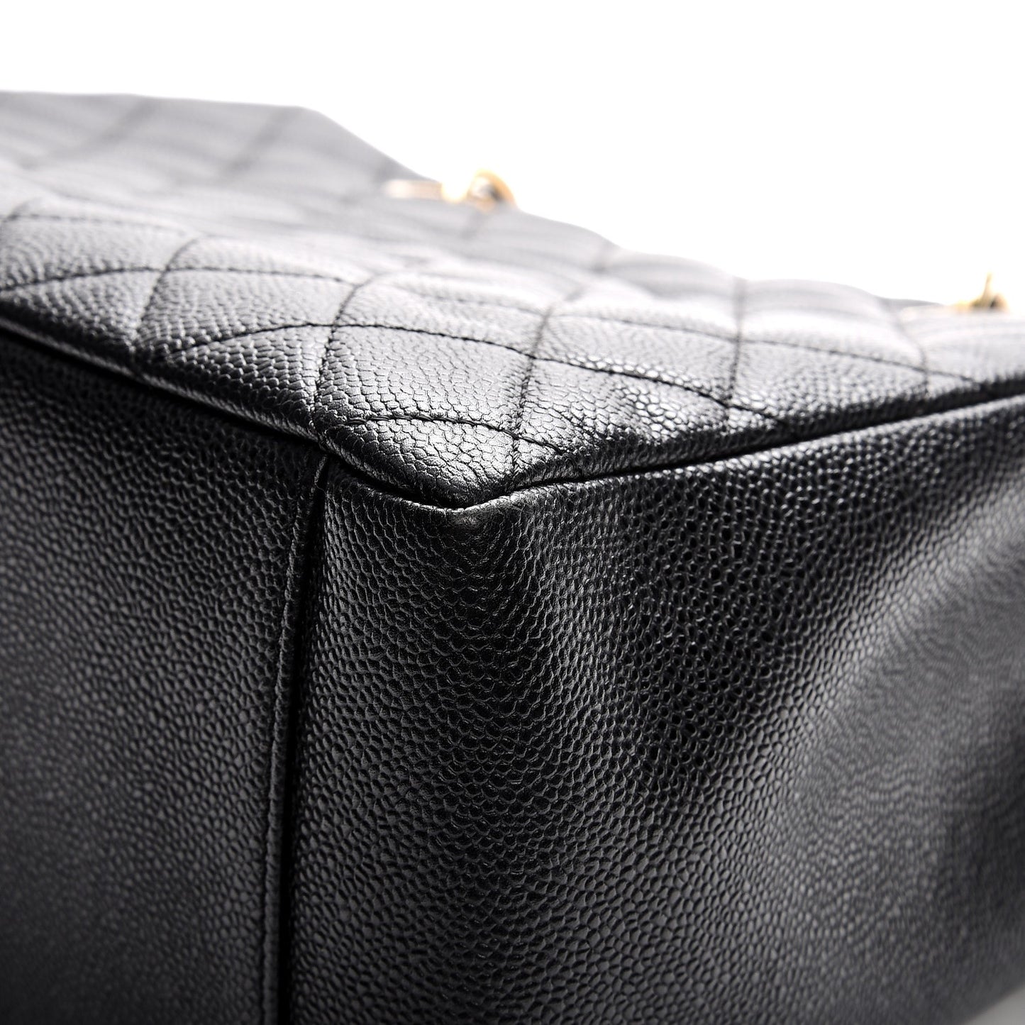 Caviar Quilted Grand Shopping Tote GST Black