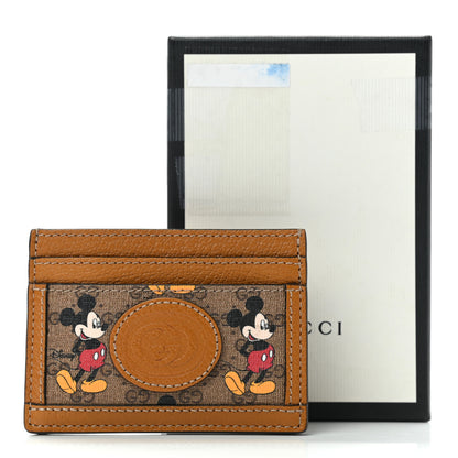 Gucci X DISNEY Mini Vintage GG Supreme Monogram Mickey Mouse Card Holder Beige Vintage Sun Oil 8 of 8