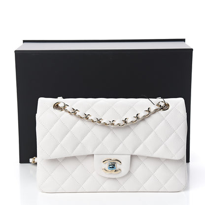 Chanel Caviar Quilted Small Double Flap White 9 of 9