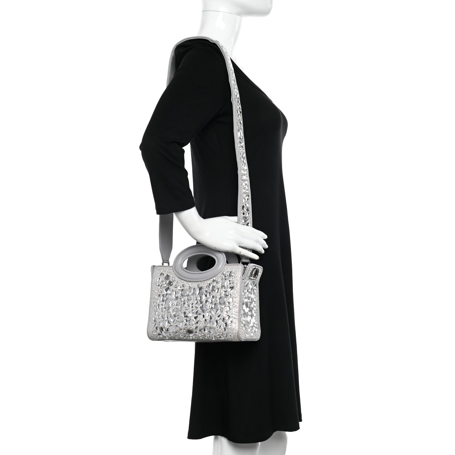 Valentino Garavani Crystal Mini Le Troisieme Shopping Bag 2 of 9