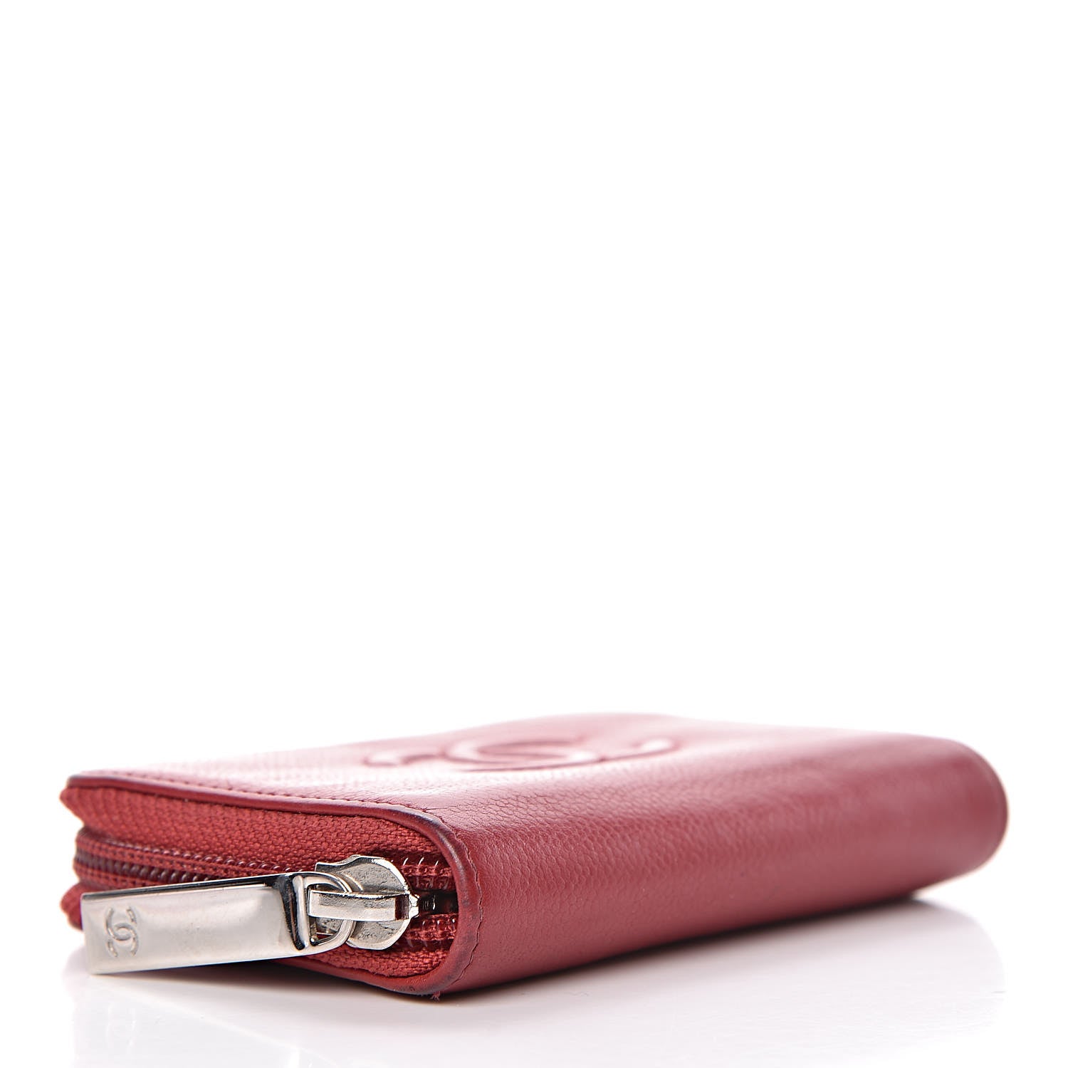 Chanel Caviar Timeless CC Zip Around Coin Purse Red 4 of 9