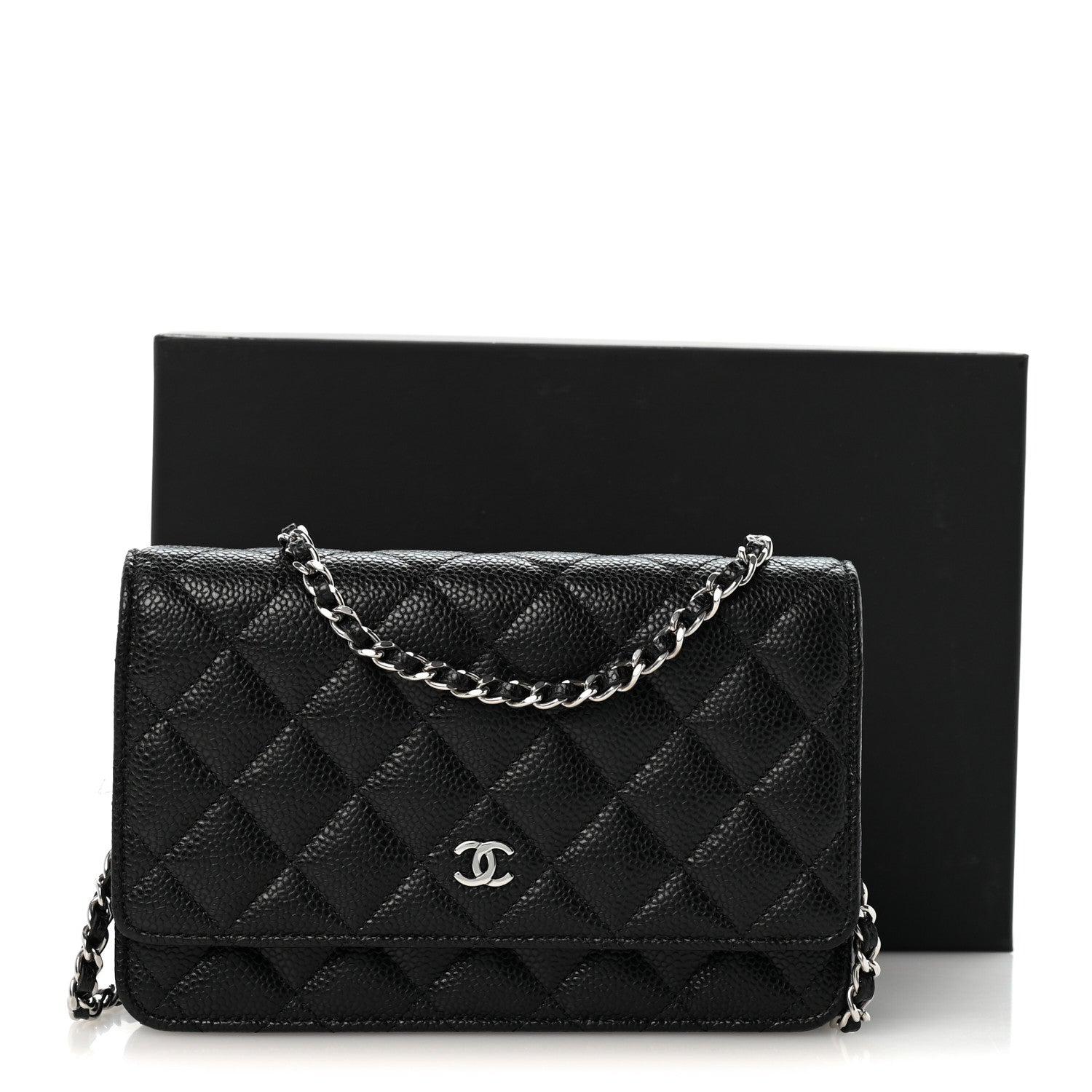 Chanel Caviar Quilted Wallet on Chain WOC Black 14 of 14
