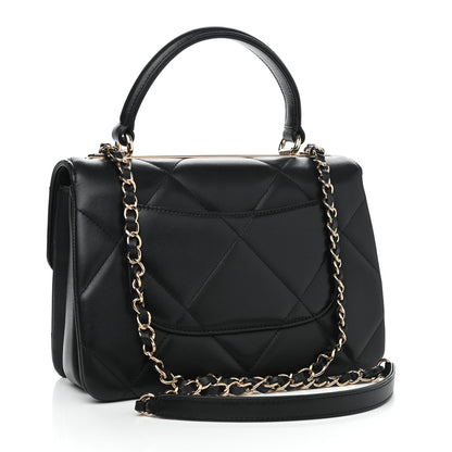 Chanel Lambskin Quilted Small Trendy CC Dual Handle Flap Bag Black 3 of 10