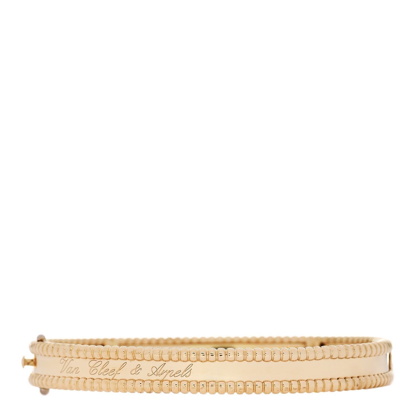 18K Yellow Gold Perlee Signature Bangle Bracelet M