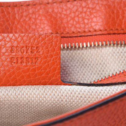 Gucci Pebbled Calfskin Medium Soho Flap Crossbody Sun Orange 7 of 12