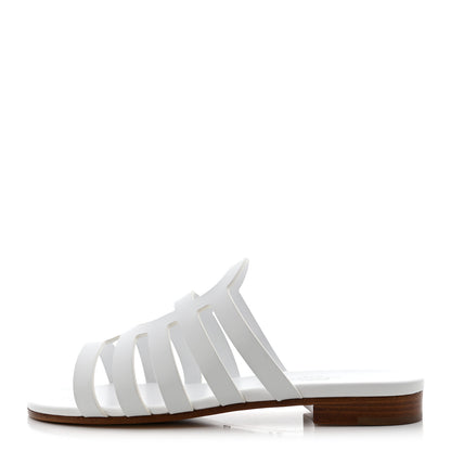 Hermes Calfskin Camelia Sandals 36 White 1 of 8