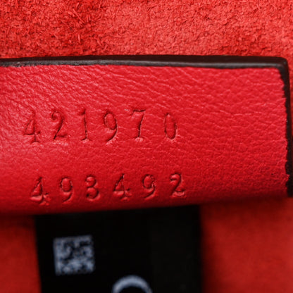 Gucci GG Supreme Monogram Suede Mini Dionysus Shoulder Bag Beige Ebony Vulcanic Red 7 of 12