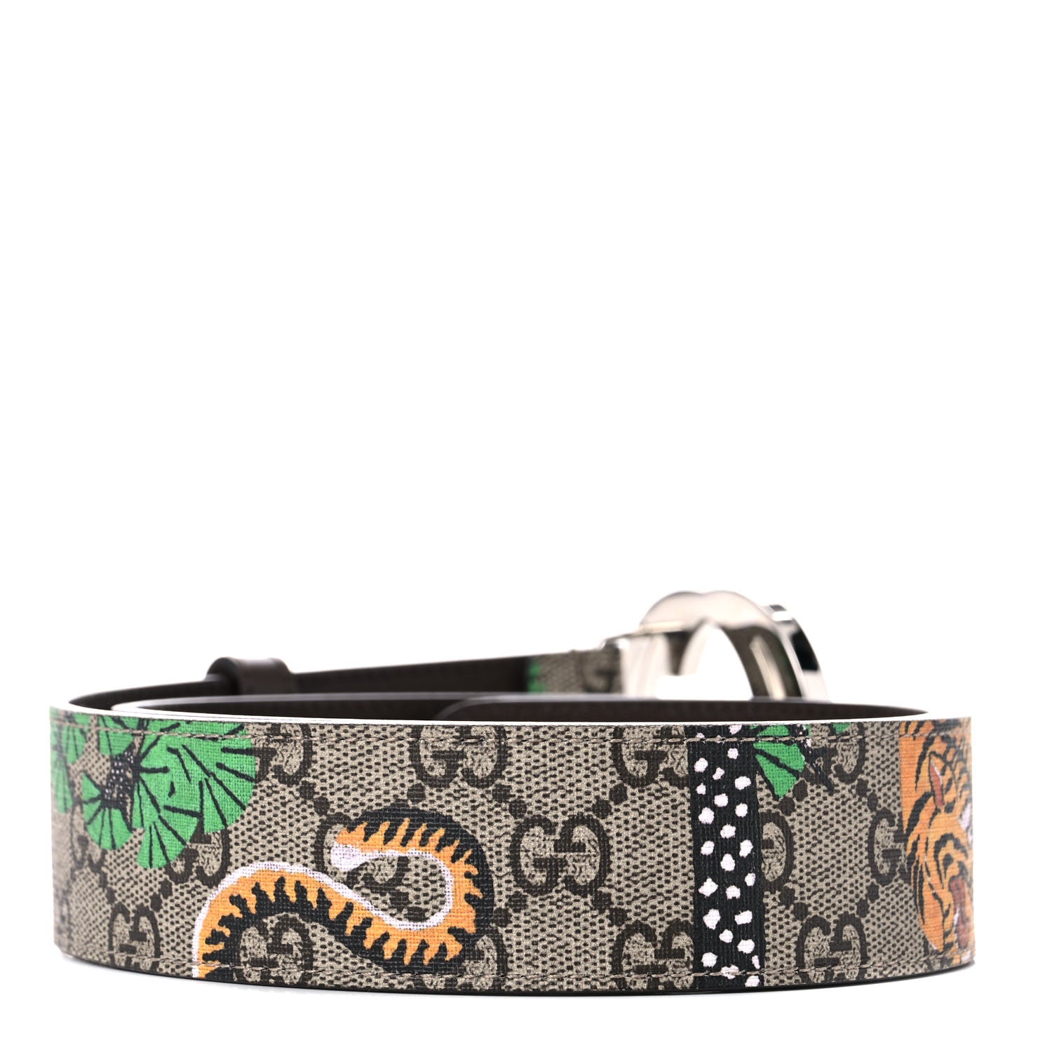 Gucci GG Supreme Monogram Bengal Interlocking G Belt 85 34 Beige Yard 2 of 6