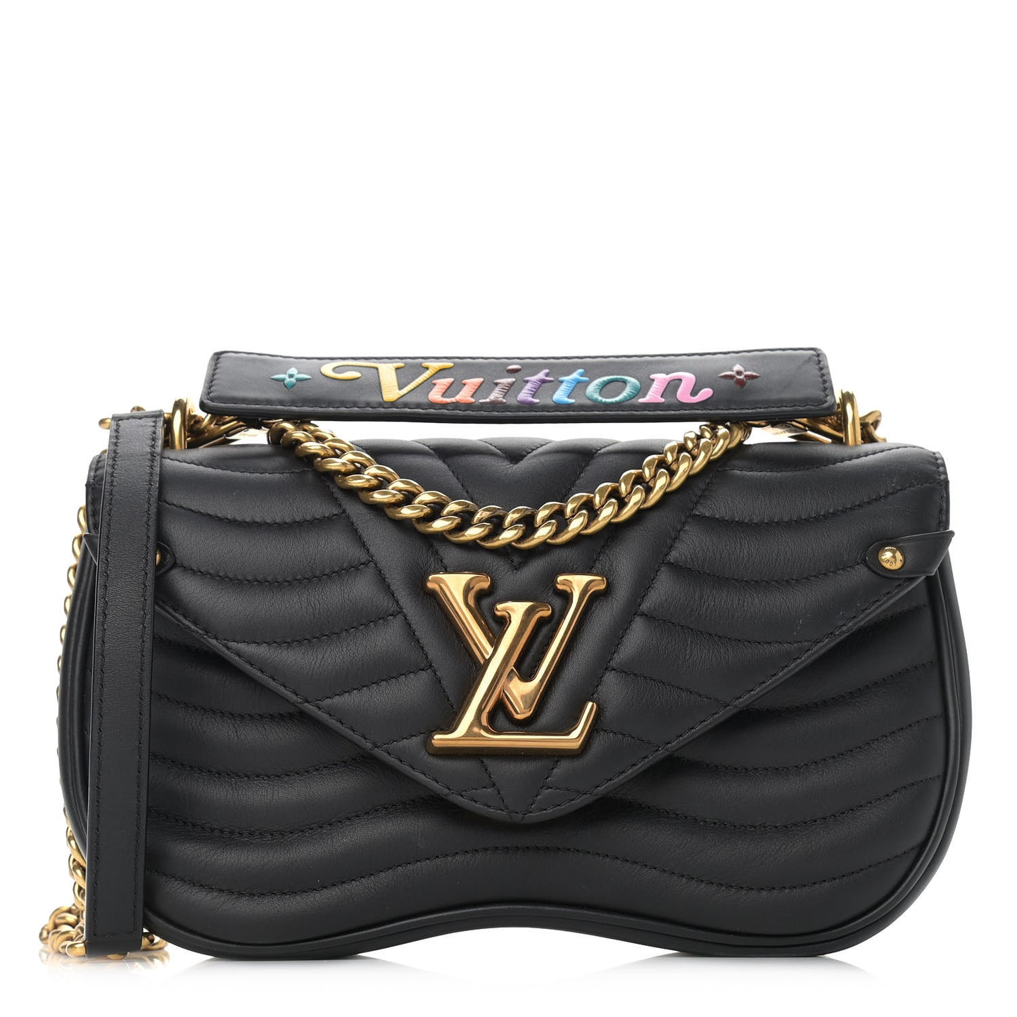 Calfskin New Wave Chain MM Black