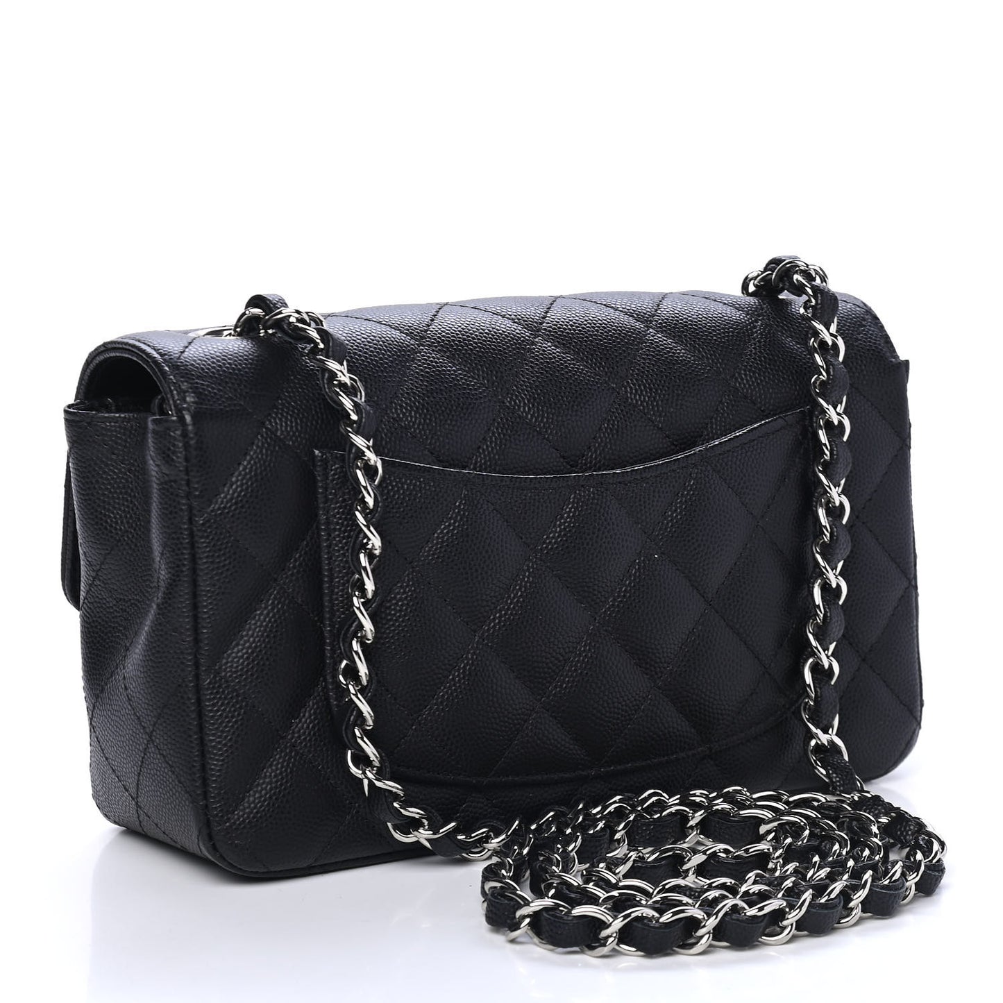 Caviar Quilted Mini Rectangular Flap Black