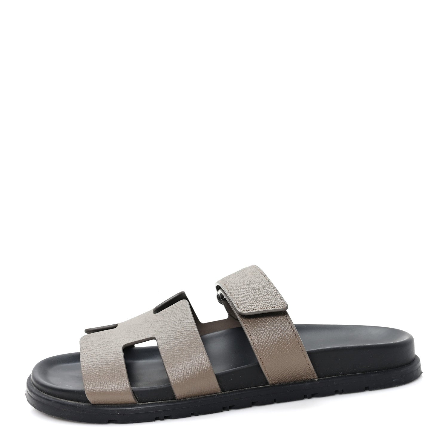 Hermes Epsom Womens Chypre Sandals 40 Etoupe 1 of 9