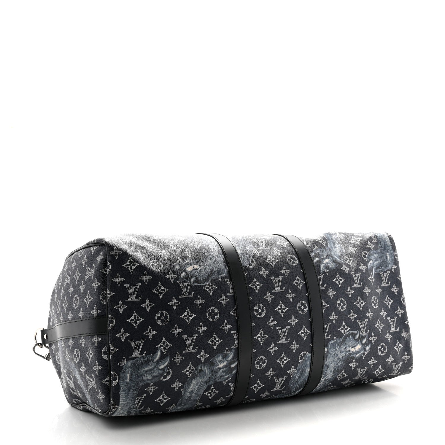Louis Vuitton Savane Monogram Lion Chapman Keepall Bandouliere 55 Encre 3 of 11