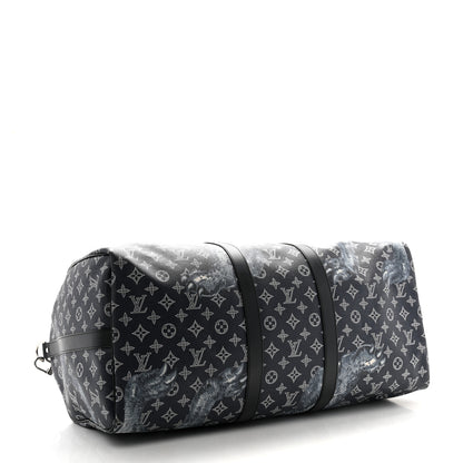 Louis Vuitton Savane Monogram Lion Chapman Keepall Bandouliere 55 Encre 3 of 11