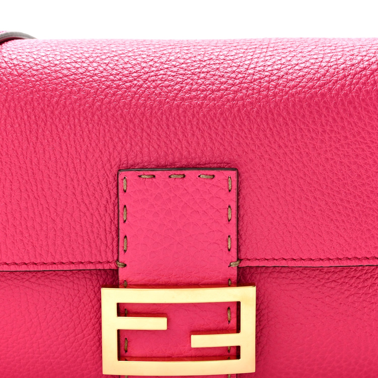 Fendi Cuoio Romano Selleria Baguette Fuxia 7 of 9