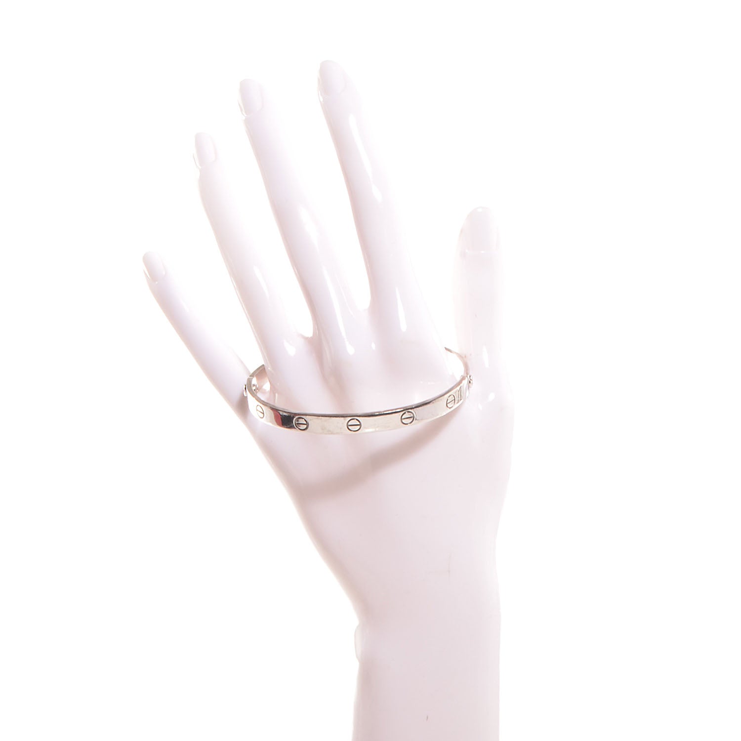 Cartier 18K White Gold LOVE Bracelet 19 2 of 6