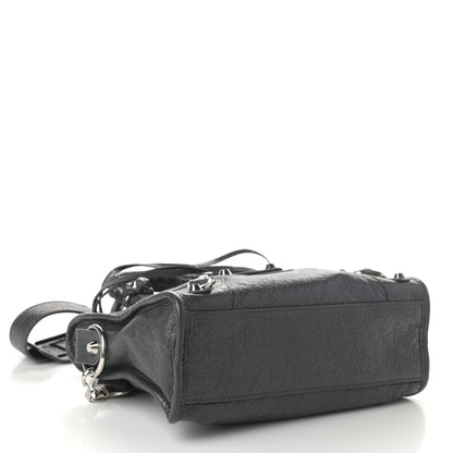 Balenciaga Agneau Classic Silver Hardware Mini City Gris Fossile 4 of 9