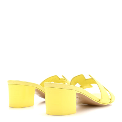 Hermes Epsom Oasis Sandals 36.5 Jaune Pollen 5 of 8