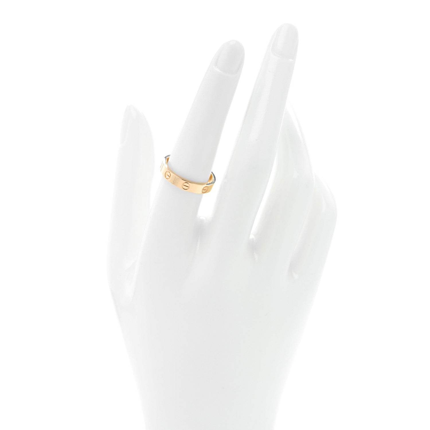Cartier 18K Yellow Gold 3.5mm LOVE Wedding Band Ring 56 7.5 2 of 5