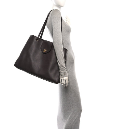 Chanel Grained Calfskin Large Shopping Bag Brown 2 of 10