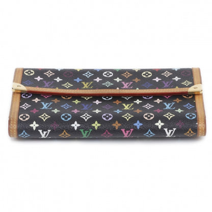 Louis Vuitton Monogram Multicolor Porte Tresor International Wallet Black 3 of 10