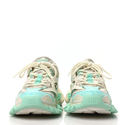 Balenciaga Rubber Mesh Tri-Color Womens Track.2 Open Sneakers 38 Mint Light Beige Grey 2 of 8