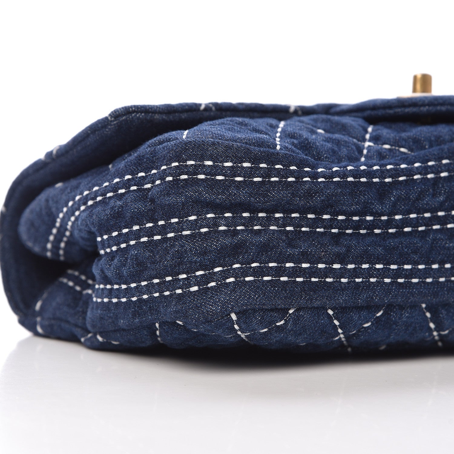 Chanel Denim Quilted Medium Denim Trip Single Flap Blue 7 of 9