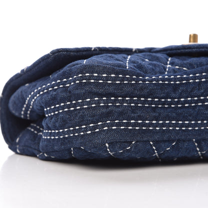 Chanel Denim Quilted Medium Denim Trip Single Flap Blue 7 of 9
