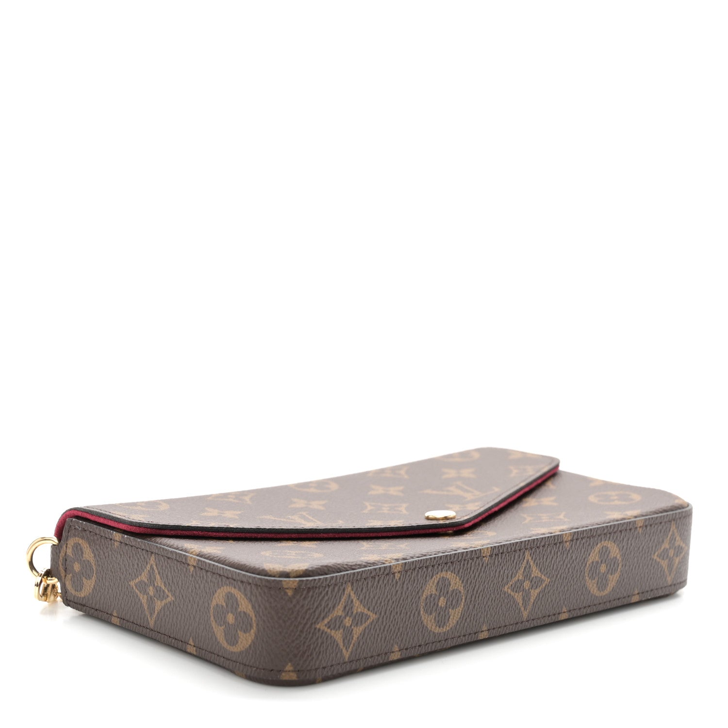 Louis Vuitton Monogram Pochette Felicie Chain Wallet Fuchsia 5 of 10
