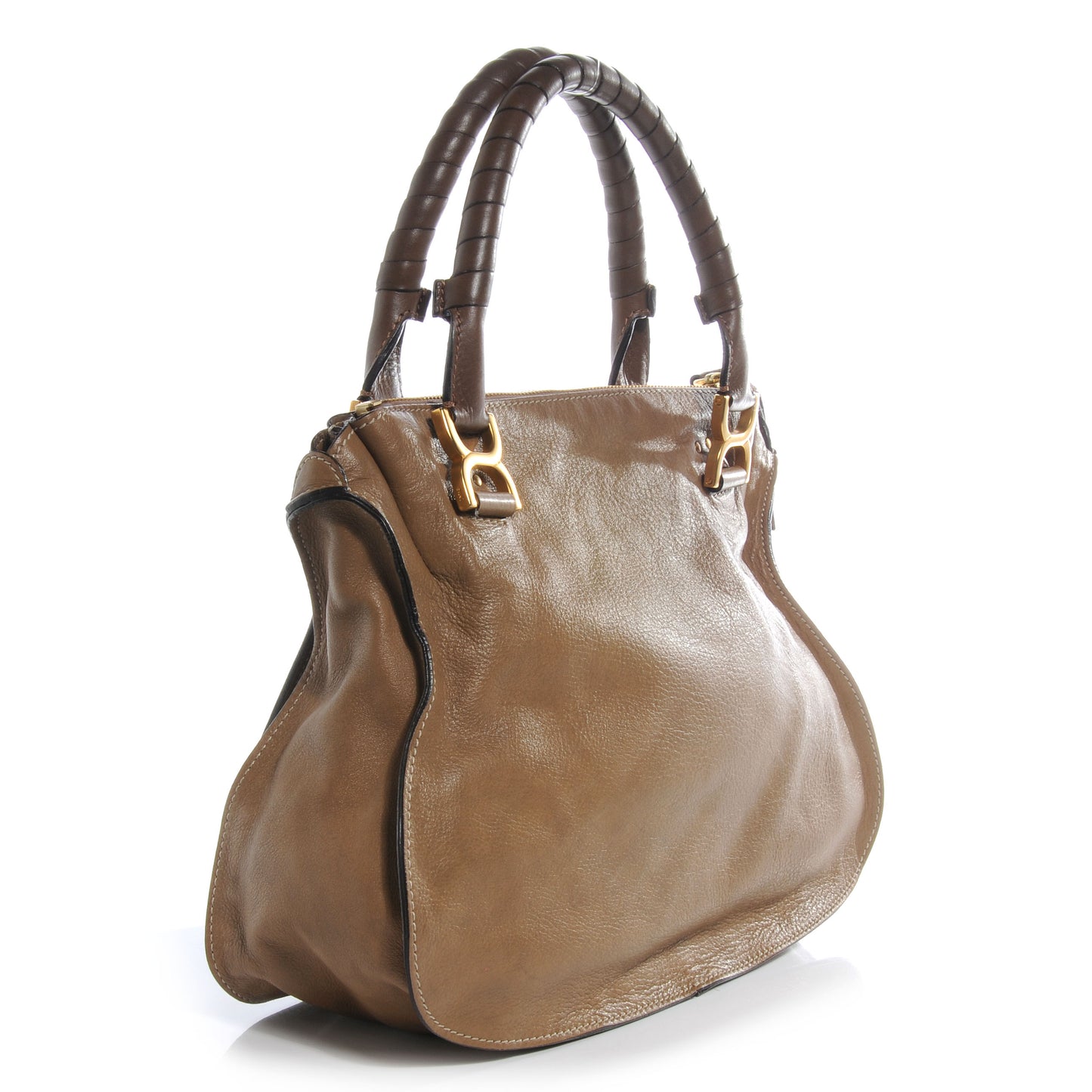 Calfskin Medium Marcie Satchel Nut