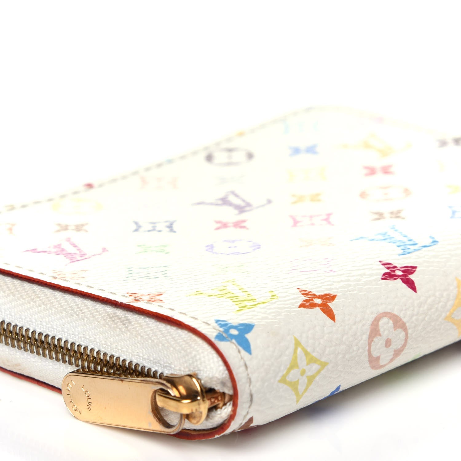 Louis Vuitton Monogram Multicolor Zippy Coin Purse Wallet White 7 of 11