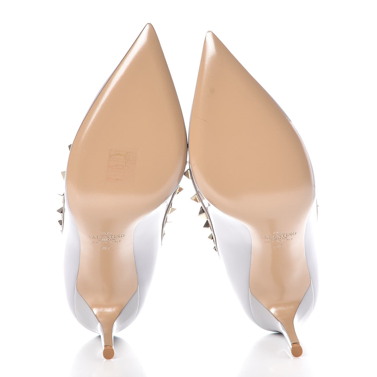 Valentino Garavani Patent Rockstud 85mm Pumps 37 Grey Poudre 5 of 9