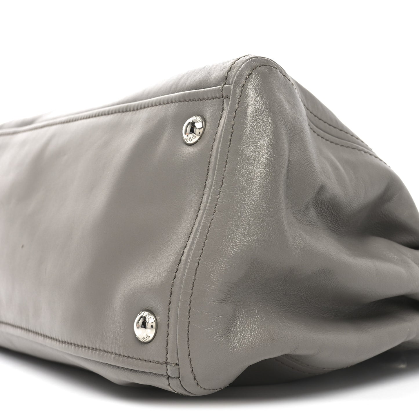 Soft Calf Double Zip Shoulder Bag Argilla