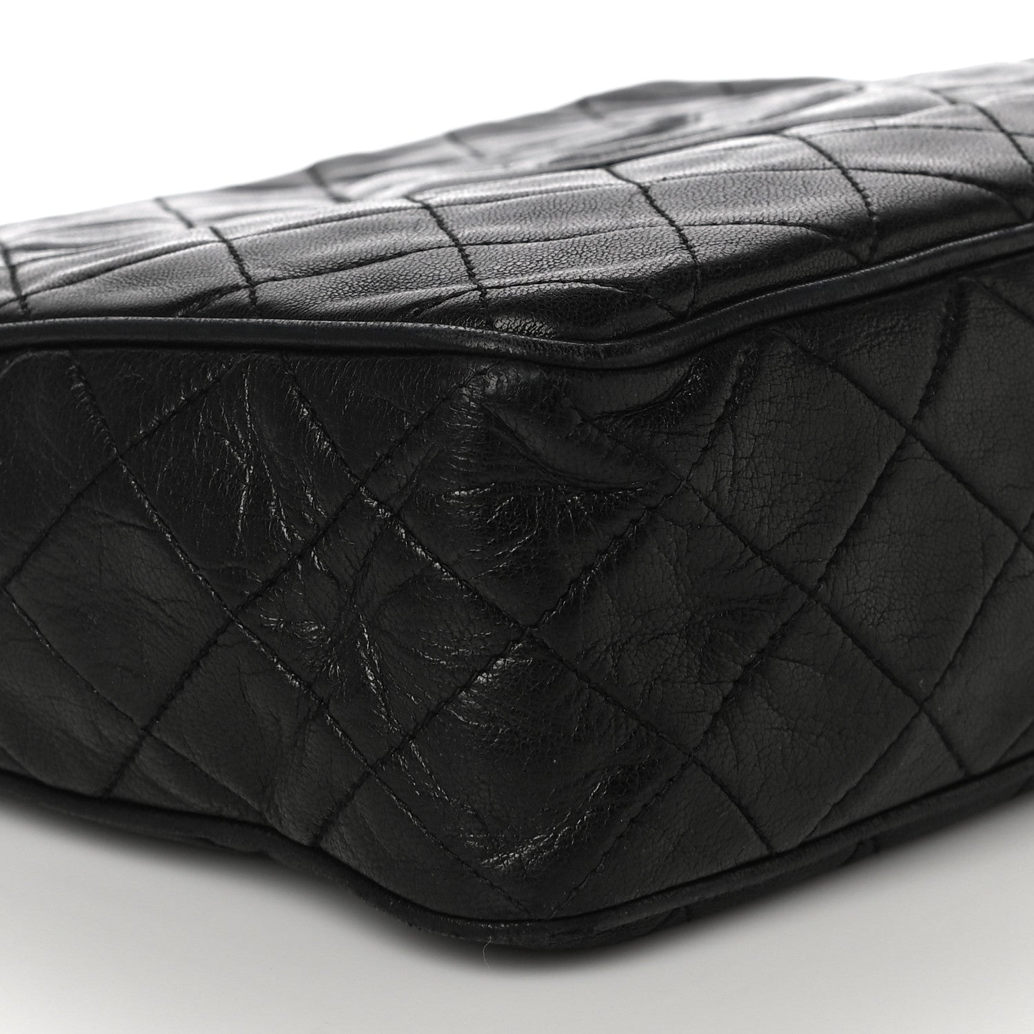 Chanel Lambskin Quilted CC Tassel Camera Case Black 6 of 14