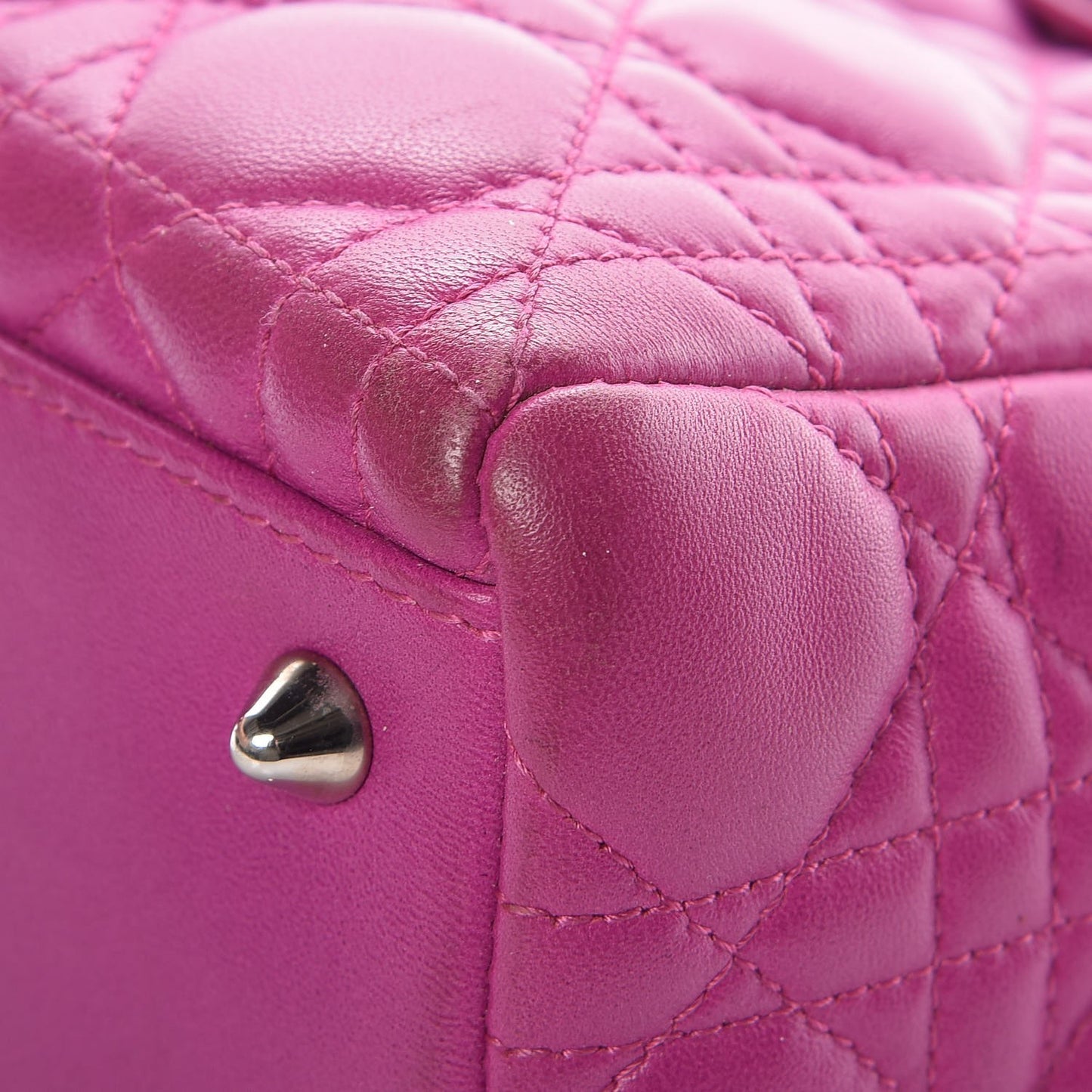 Lambskin Cannage Medium Lady Dior Pink