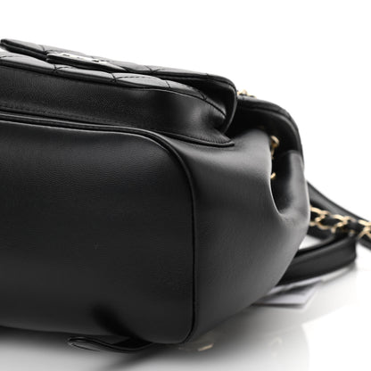 Chanel Lambskin Quilted Small Duma Drawstring Backpack Black 9 of 9