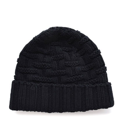 Hermes Cashmere Mens Beanie Hat L Marine 3 of 5