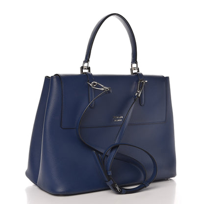 Prada Saffiano Cuir Convertible Top Handle Tote Bleuette 4 of 13