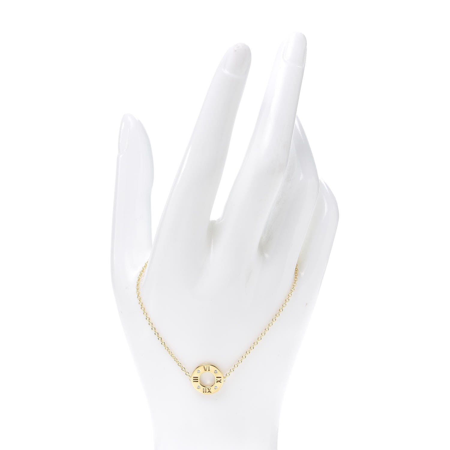 Tiffany 18K Yellow Gold Diamond Atlas Pierced Bracelet 2 of 6