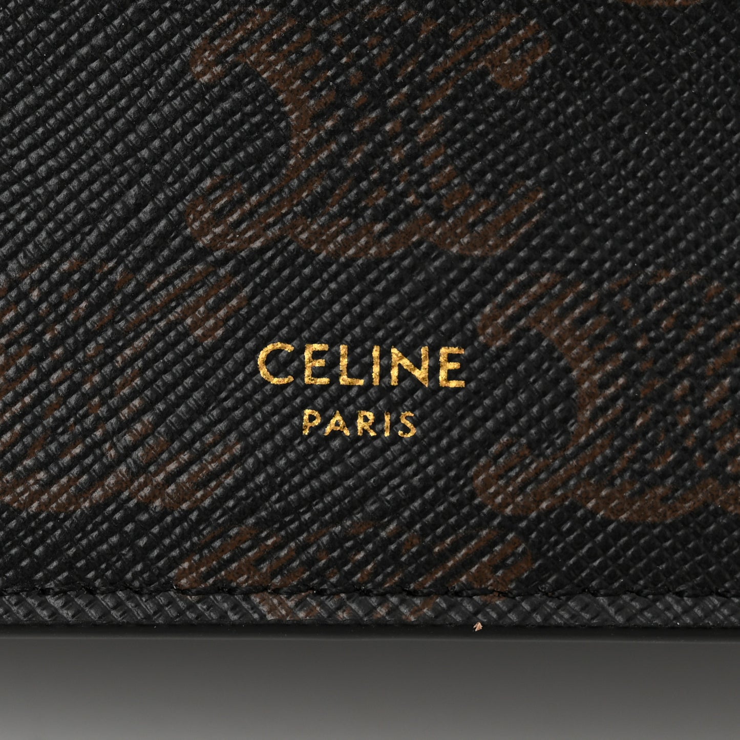 Triomphe Canvas Lambskin Wallet On Strap Tan
