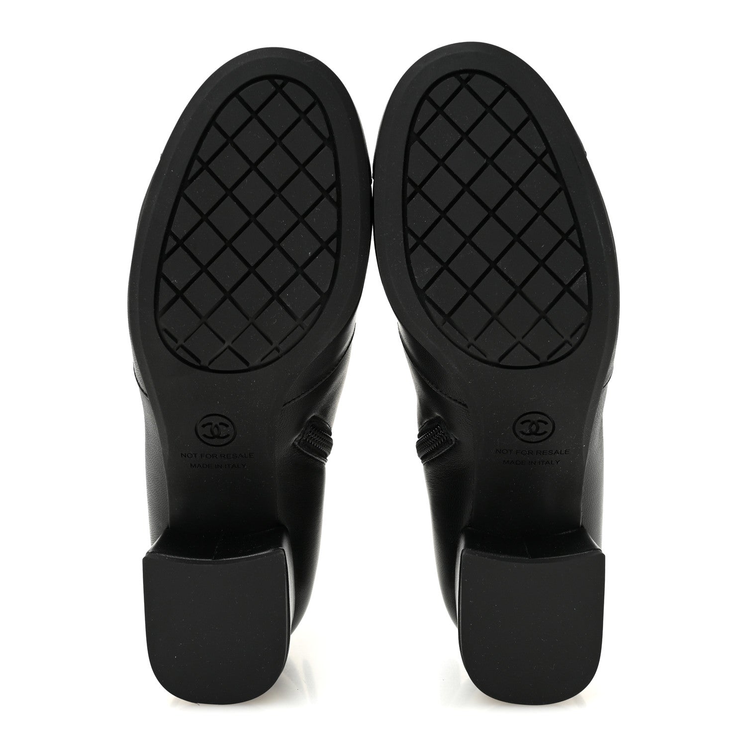 Chanel Stretch Lambskin Cap Toe CC Uniform Short Boots 36 Black 6 of 10