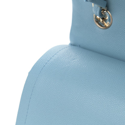 Chanel Caviar Quilted Jumbo Double Flap Light Blue 11 of 13