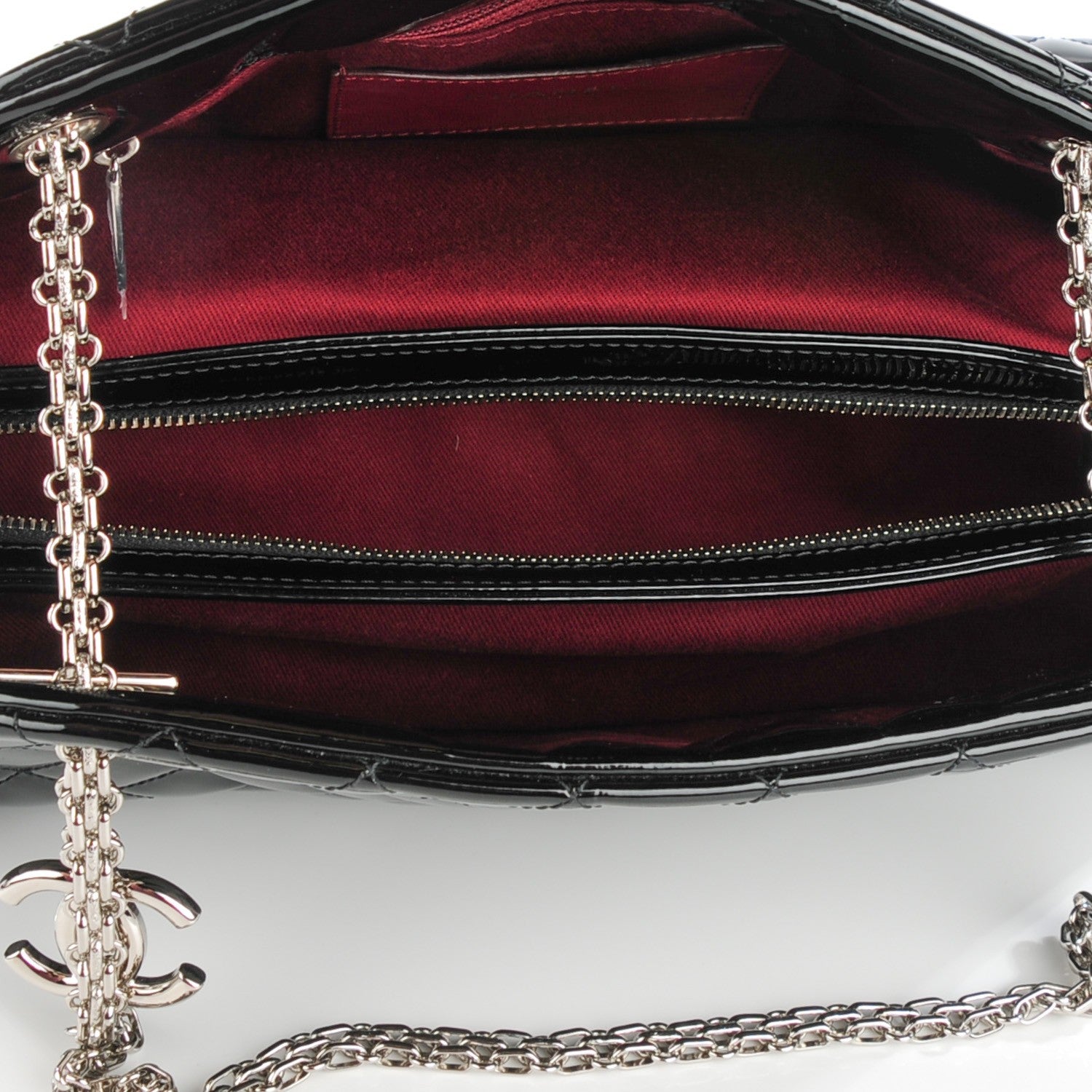 Chanel Patent Quilted Medium Just Mademoiselle Black 4 of 6