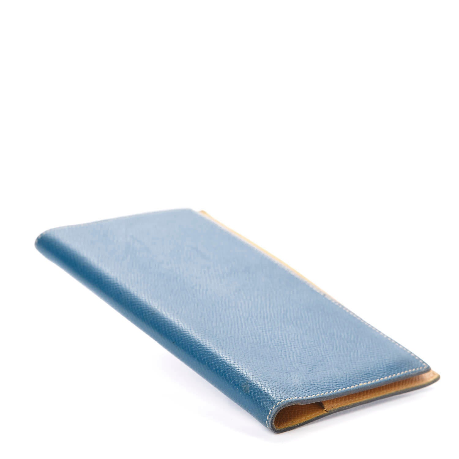 Hermes Courchevel Bi-Color Agenda Cover Bleu France Jaune 4 of 6