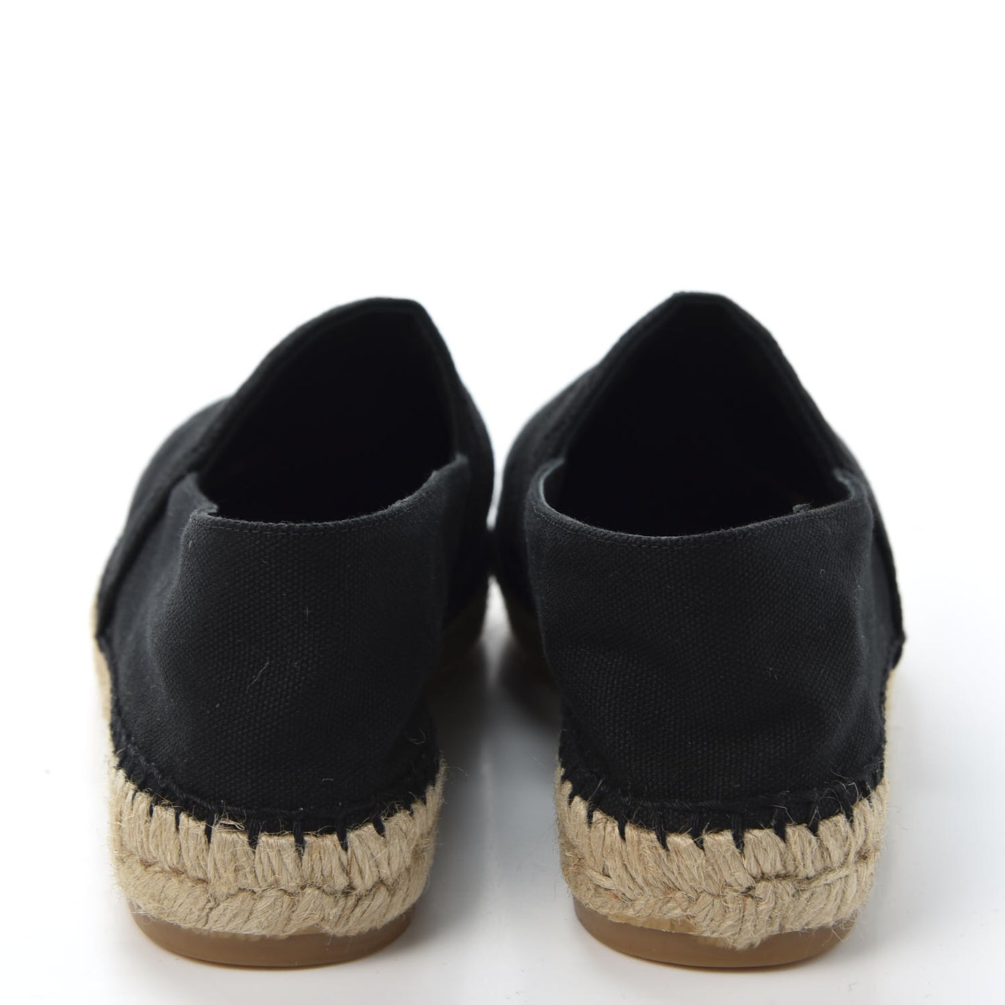 Fabric Patent Calfskin CC Espadrilles 37 Black