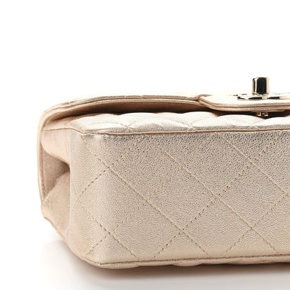 Chanel Metallic Lambskin Quilted Mini Rectangular Flap Gold 8 of 9